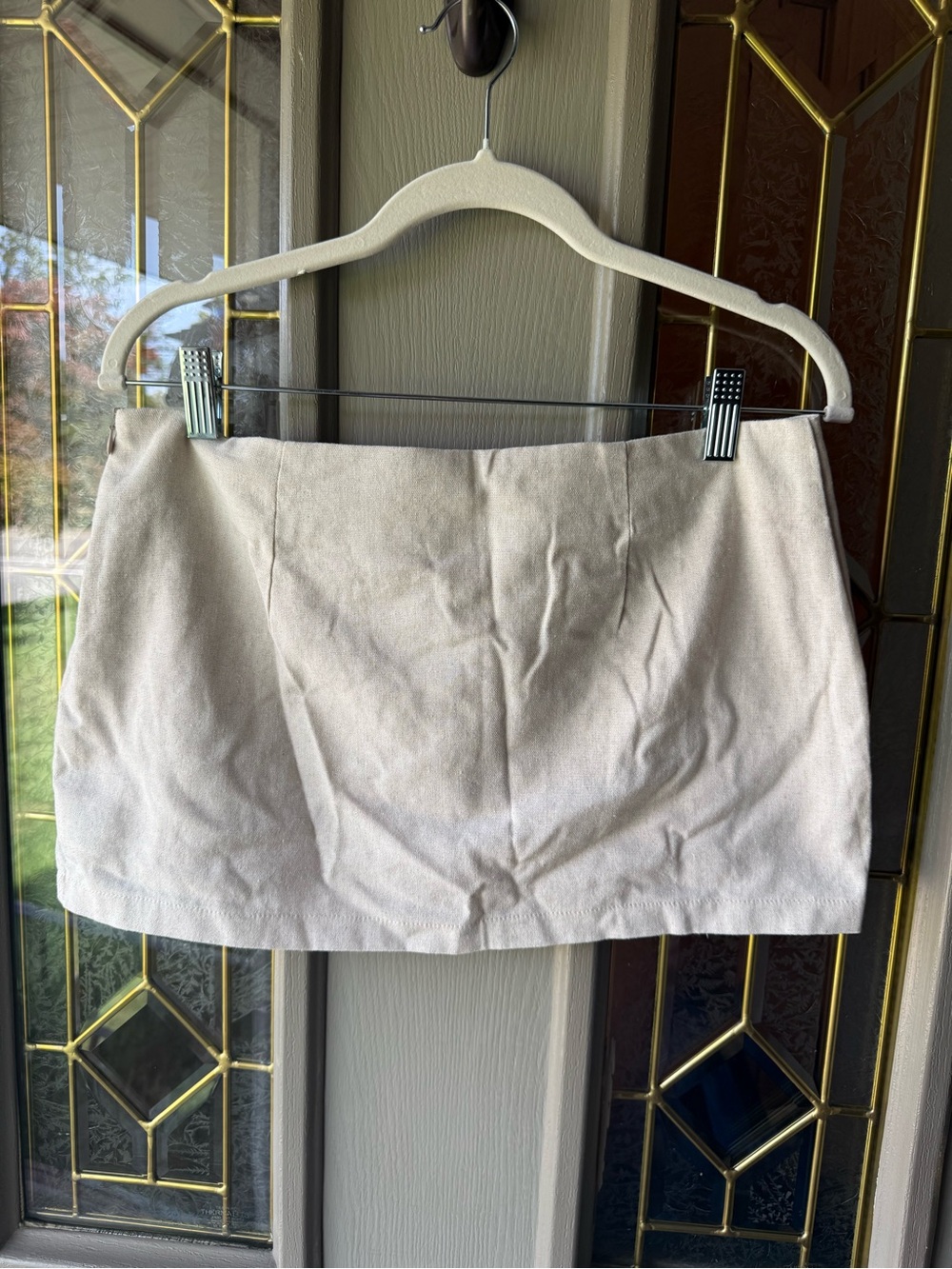 SHEIN Cream Mini Skirt